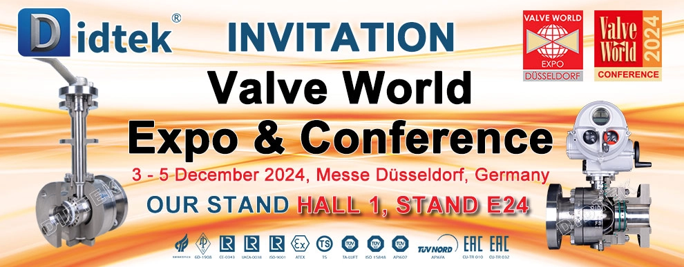 Didtek Valve World Dusseldorf Alemania Expo y Conferencia 2024